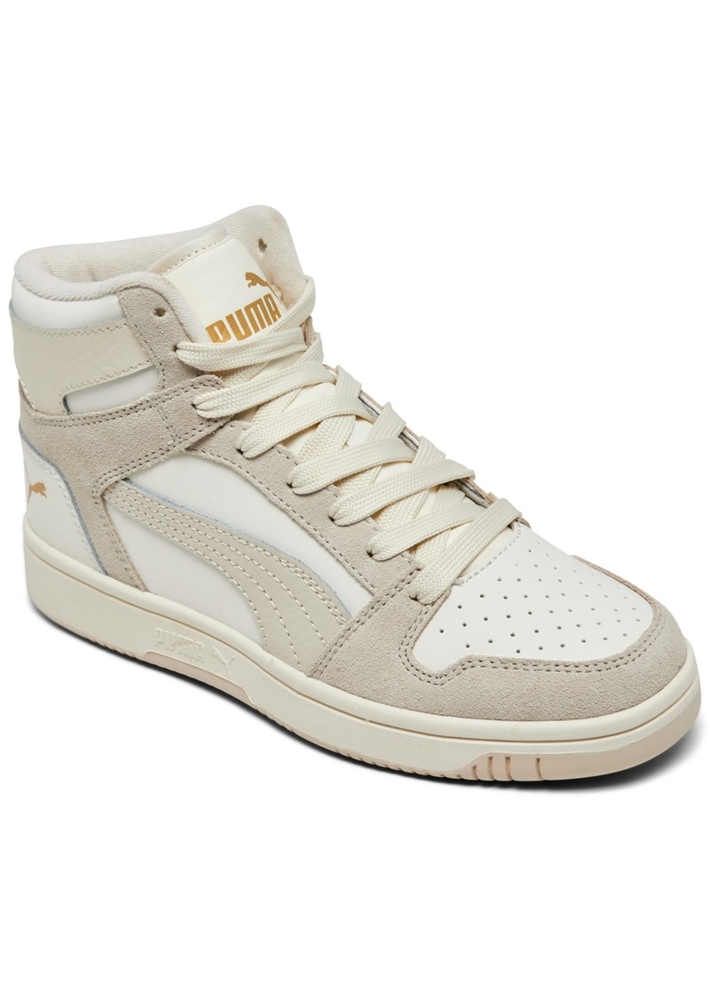 Puma Big Girls Rebound LayUp Casual Sneakers from Finish Line - White, Cream
