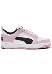 Puma Big Girls' Rebound LayUp Low Casual Sneakers from Finish Line - Pink, Black