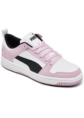 Puma Big Girls' Rebound LayUp Low Casual Sneakers from Finish Line - Pink, Black