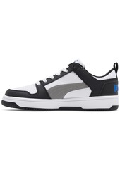 Puma Big Kids Rebound Layup Low Casual Sneakers from Finish Line - Black, White, Gray