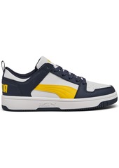 Puma Big Kids' Rebound LayUp Low Casual Sneakers from Finish Line - Navy, Yellow