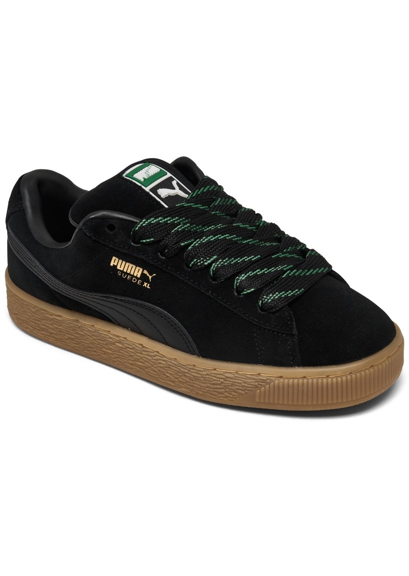 Puma Big Kids Suede Xl Skate Casual Sneakers from Finish Line - Black/Gum