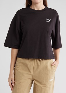 PUMA Classic Oversize Crop T-Shirt in Puma Black at Nordstrom Rack