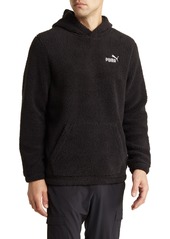 PUMA Essential Elevated Fleece Hoodie in Puma Black at Nordstrom Rack