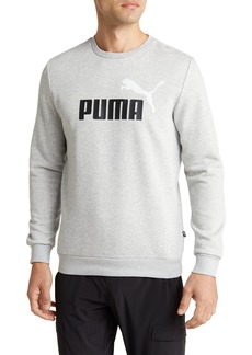 PUMA Essentials Long Sleeve Crewneck Logo Graphic T-Shirt in Light Gray Heather at Nordstrom Rack