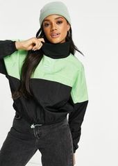 Puma Evide pullover with drawstring in black and green