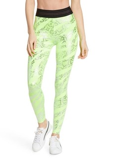 PUMA Forever Luxe High Waist Tights in Green Glare at Nordstrom