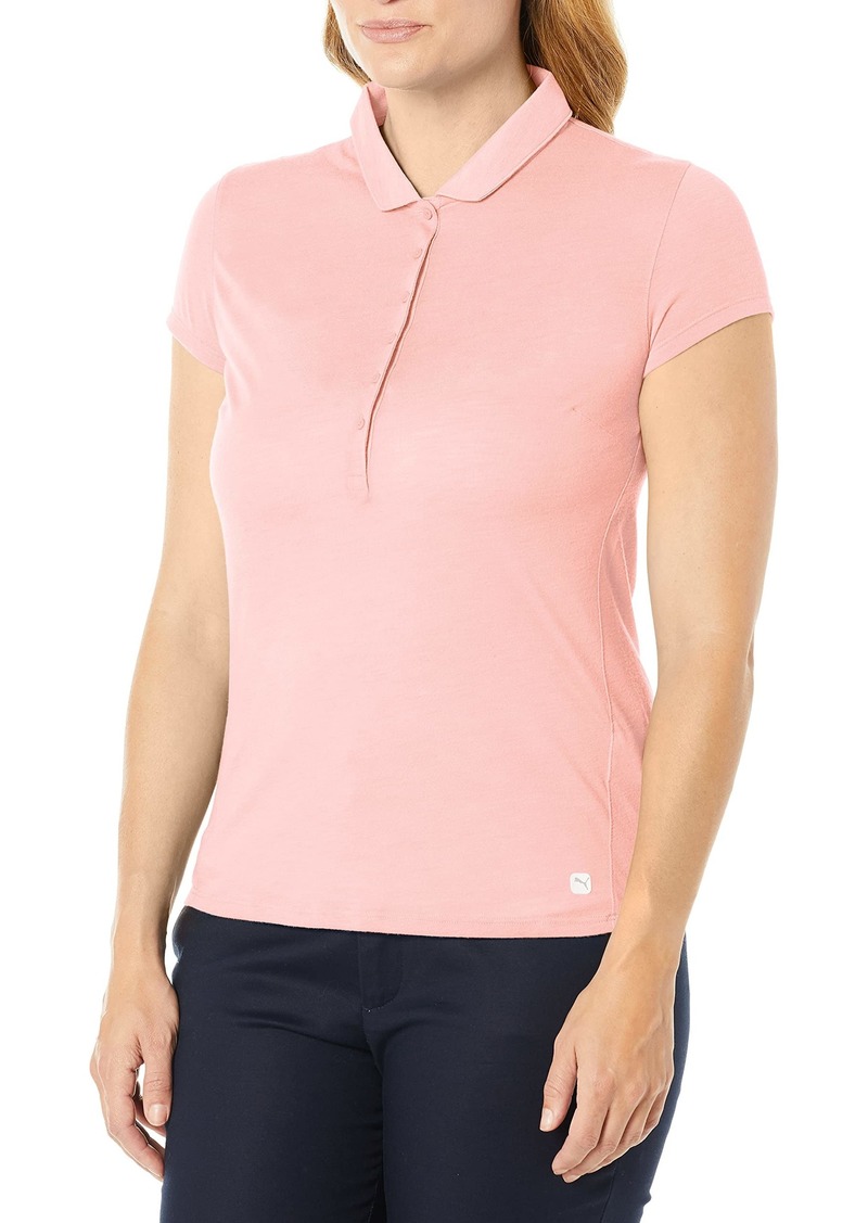 Puma Golf 2019 Women's Slim Stretch Polo BRIDAL ROSE