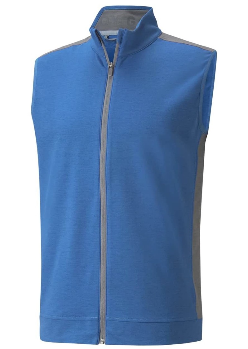 Puma Golf Men's Cloudspun T7 Vest Bright Cobalt Heather-Quiet Shade Heather