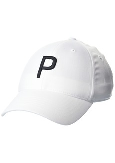 Puma Golf Men's Structured P Cap White Glow-Puma Black OSFA