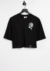 Puma international crop t-shirt in black