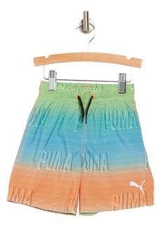 PUMA Kids' Between the Lines Swim Shorts in Bright Orange Multi at Nordstrom Rack