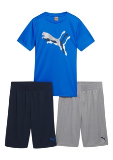 PUMA Kids' Performance T-Shirt & Pull-On Shorts Set in Blue at Nordstrom Rack