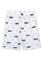 PUMA Kids' Power Pack Interlock Essentials Shorts in White Traditional at Nordstrom Rack