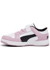 Puma Little Girls' Rebound LayUp Low Casual Sneakers from Finish Line - Pink, Black
