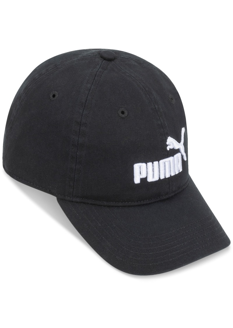 Puma Men's #1 Adjustable Cap 2.0 Strapback Hat - Black / White