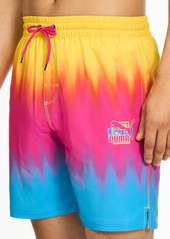 "Puma Men's 7"" Tie-Dye Swim Shorts - Medium Pink"