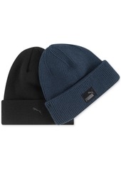 Puma Men's Academy 2-Pk. Ribbed-knit Cuffed Beanies - Black Grey