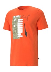 Puma Men's Big & Tall Summer Vibe Tropical Logo Graphic T-Shirt