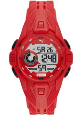 Puma Men's Bold Red Silicone Strap Watch 45mm