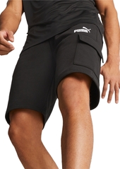 "Puma Men's Cargo French Terry Fleece Logo 10"" Shorts - Puma Black"