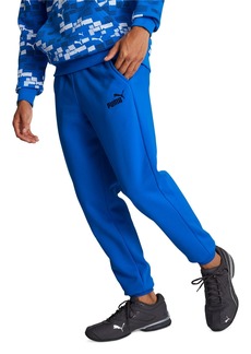 Puma Men's Embroidered Logo Fleece Jogger Sweatpants - Racing Blue-puma Black