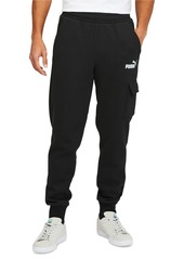 Puma Men's Ess Logo-Print Fleece Cargo Jogger Pants - Peacoat