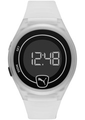 Puma Men's Faster Clear Silicone Strap Watch 42mm