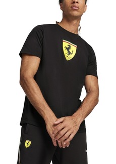 Puma Men's Ferrari Race Big Shield Short Sleeve Graphic T-Shirt - Puma Black