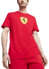 Puma Men's Ferrari Race Big Shield Short Sleeve Graphic T-Shirt - Speed Yellow