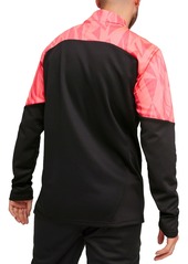 Puma Men's IndividualFINAL Long Sleeve Quarter-Zip Logo Jersey - Puma Black-sunset Glow