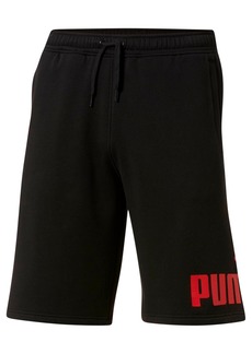 Puma Men's Big Fleece Logo Shorts - Puma Black/Red