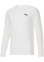 Puma Men's Long Sleeve Logo Tee - White