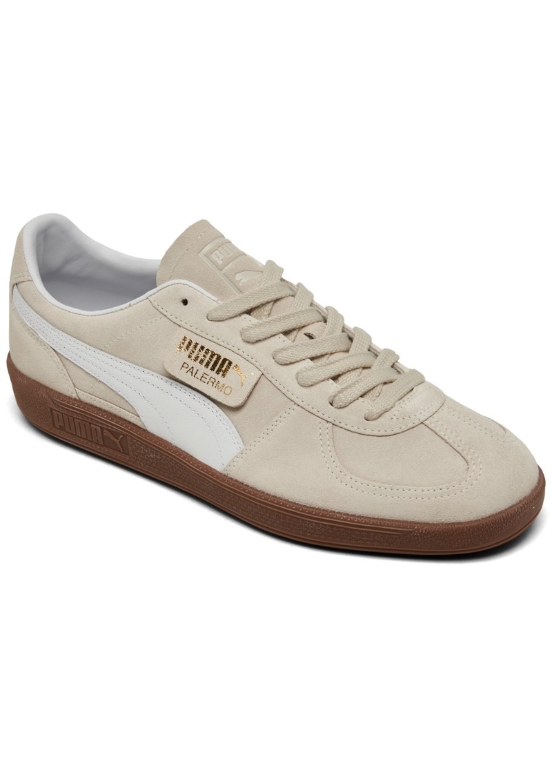 Puma Men's Palermo Casual Sneakers from Finish Line - Beige/White