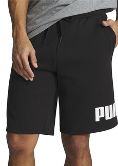 "Puma Men's Regular-Fit Big Logo-Print Fleece 10"" Shorts - Puma Black"