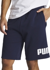 "Puma Men's Regular-Fit Big Logo-Print Fleece 10"" Shorts - Cobalt Glaze"