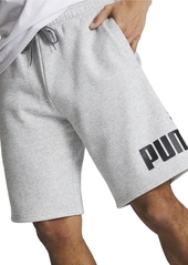 "Puma Men's Regular-Fit Big Logo-Print Fleece 10"" Shorts - Cobalt Glaze"