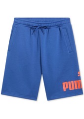 "Puma Men's Regular-Fit Big Logo-Print Fleece 10"" Shorts - Puma White"