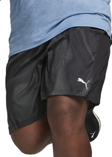 Puma Men's Run Favorite Velocity Patterned Logo Shorts - Puma Black