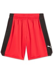 Puma Men's Shot Blocker Colorblocked Logo Shorts - For All Time Red-puma Black