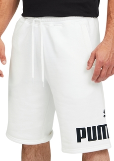 Puma Men's Big Fleece Logo Shorts - Mgh/Black