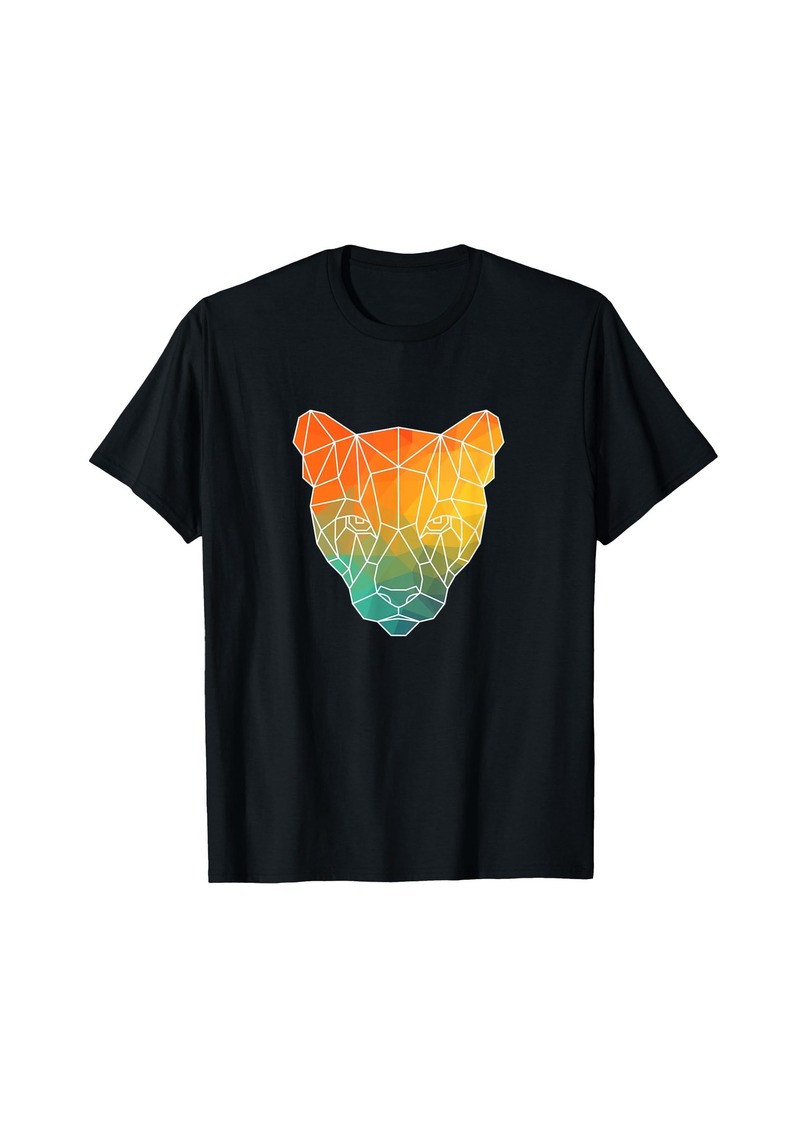 puma Silhouette Watercolor geometric outlines T-Shirt