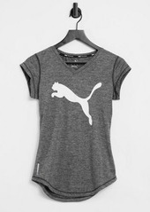 Puma Training Favorite heathered cat T-shirt in black