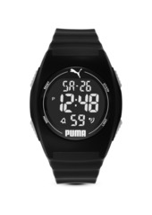 Puma Unisex Puma 4 Lcd, Black-Tone Plastic Watch, P6015