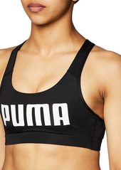 PUMA Women's 4 Keeps Bra Black-White