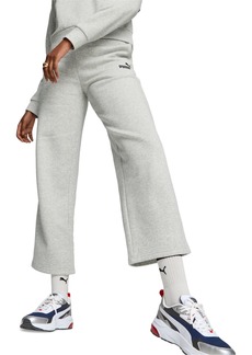 Puma Women's Active Essential Straight-Leg Logo Pants - Light Gray Heather