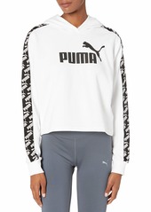 PUMA Women's Amplified Cropped Hoodie White L
