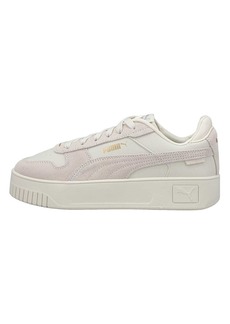 PUMA Women's Carina Street Sneaker Suede-Vapor Gray-Vapor Gray Gold