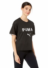 PUMA Women's Chase Mesh T-Shirt Black L