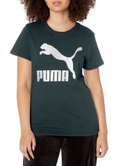 PUMA womens Classics Logo Tee T Shirt   US